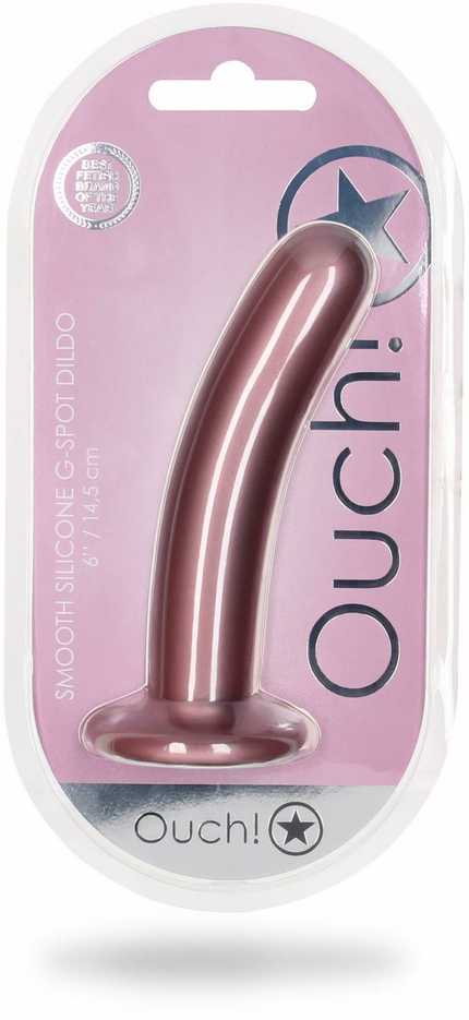 Ouch By Shots Oi! Smooth Silicone G-Spot Dildo - 6'' / 14,5 cm