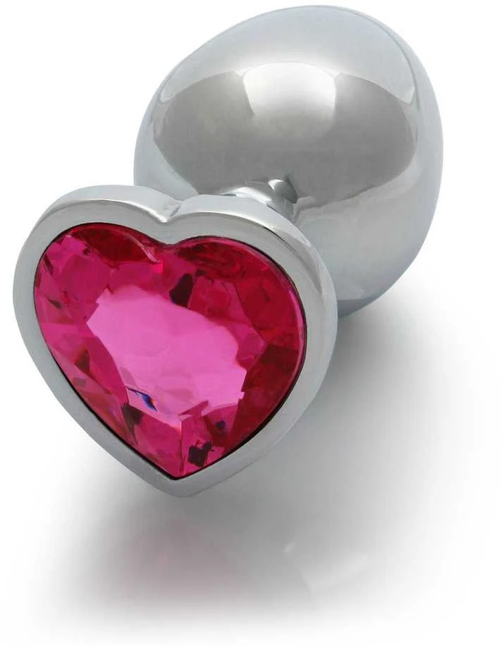 Ouch By Shots Ouch! SREBRNA ZATYCZKA PLUG ANALNY KOREK METALOWY Z DIAMENTEM 9,3 CM