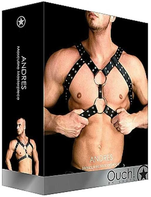 Ouch By Shots Ouch! Uprząż Andres - Masculine Masterpiece - Juodas