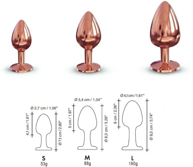 Marc Dorcel Dekoratyvinis analinis kištukas metalinis Dorcel deimantinis kištukas 9cm