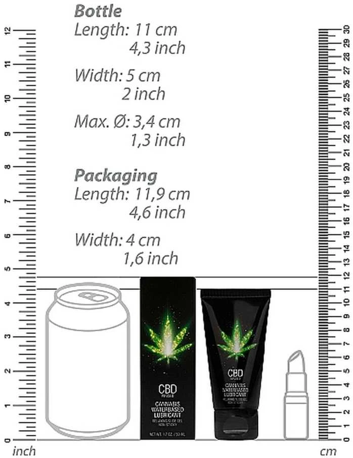 Shots Pharmquests CBD Cannabis vandens pagrindo lubrikantas – 50 ml