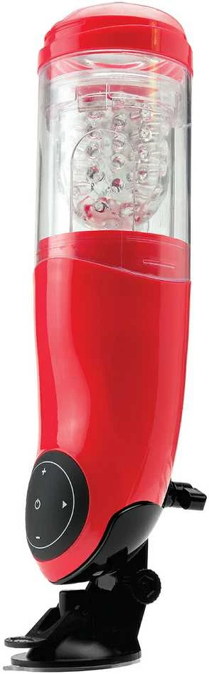 Pipedream PET Mega-Bator Mouth Raudona/Clear