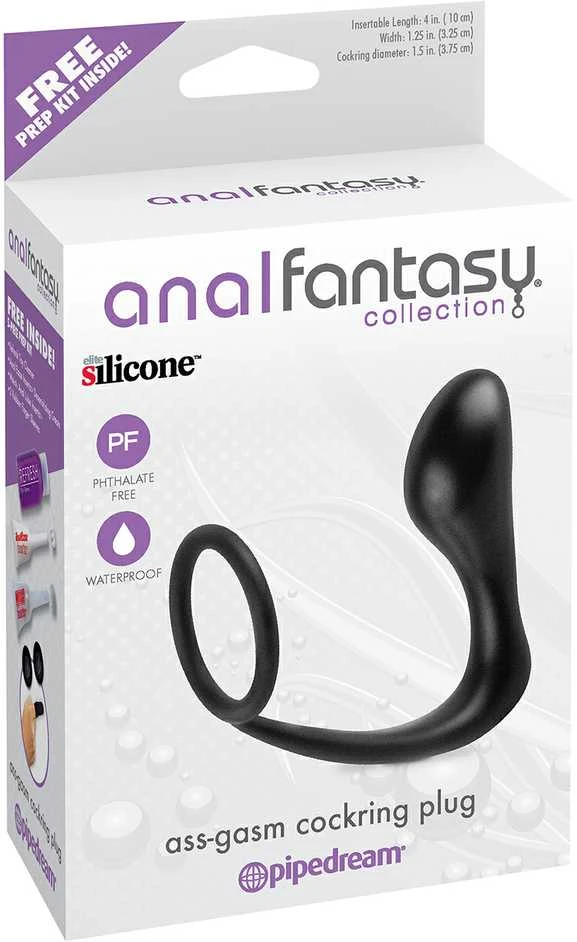 Analinis kamštis su žiedu anal fantasy pakuotėje