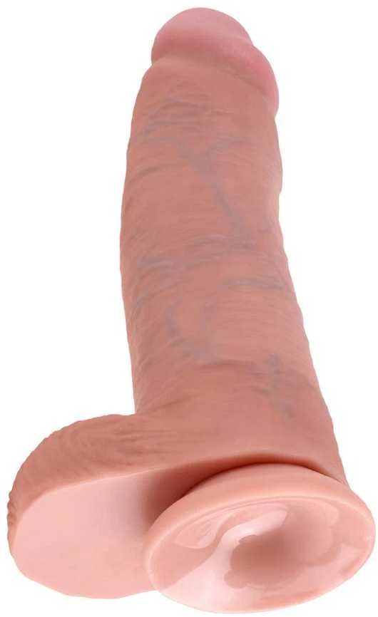 Pipedream King Cock su kamuoliukais 12 colių