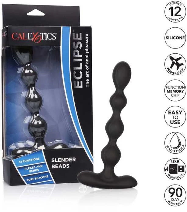 Calexotics Eclipse Slender Beads Juodas