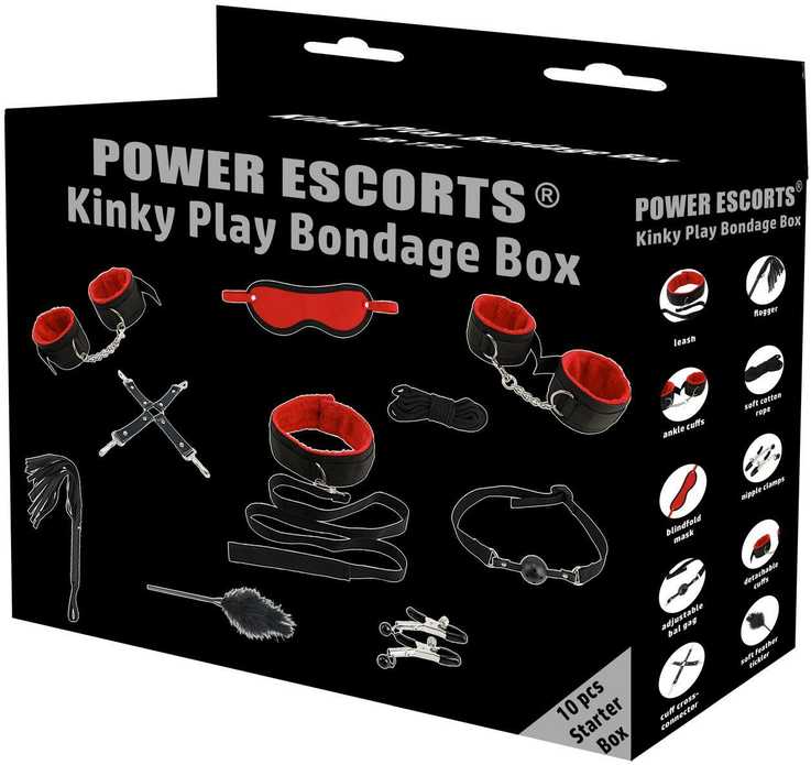 Power Escorts Bondage dėžutė 10vnt