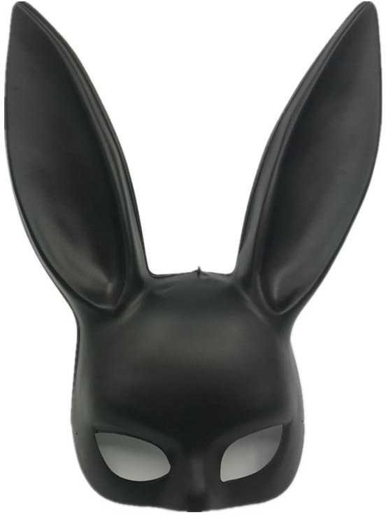 Power Escorts Maska - Bunny Mask Juodas