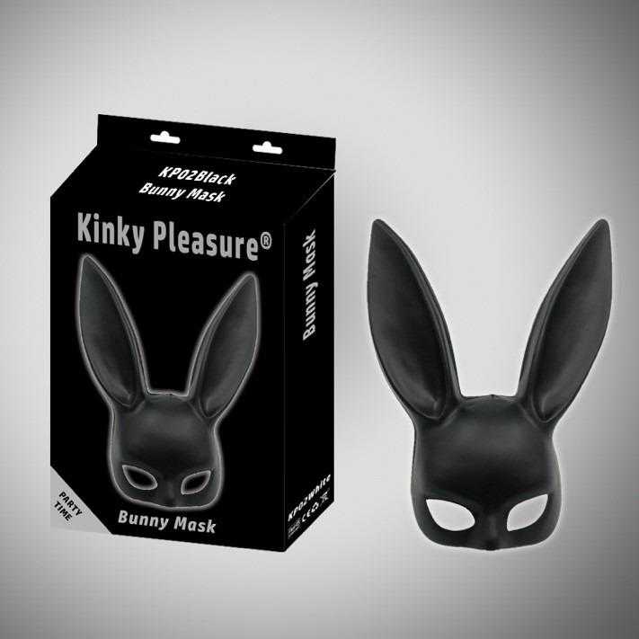 Power Escorts Maska - Bunny Mask Juodas