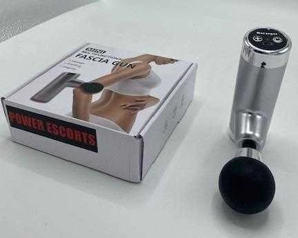 Power Escorts Massage gun mini sidabrinis