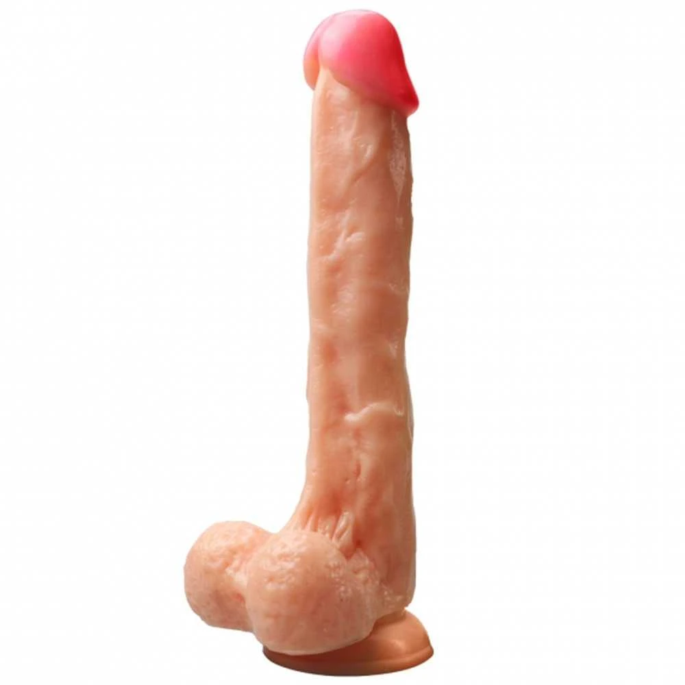 Power Escorts Stiprus siurbtukas dildo realistiškas sėklidės seksas 25cm