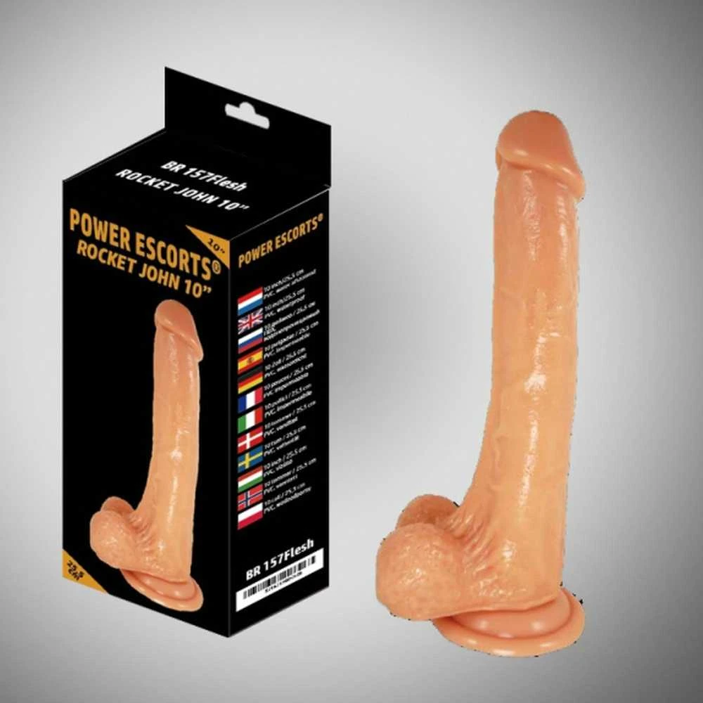 Power Escorts Stiprus siurbtukas dildo realistiškas sėklidės seksas 25cm
