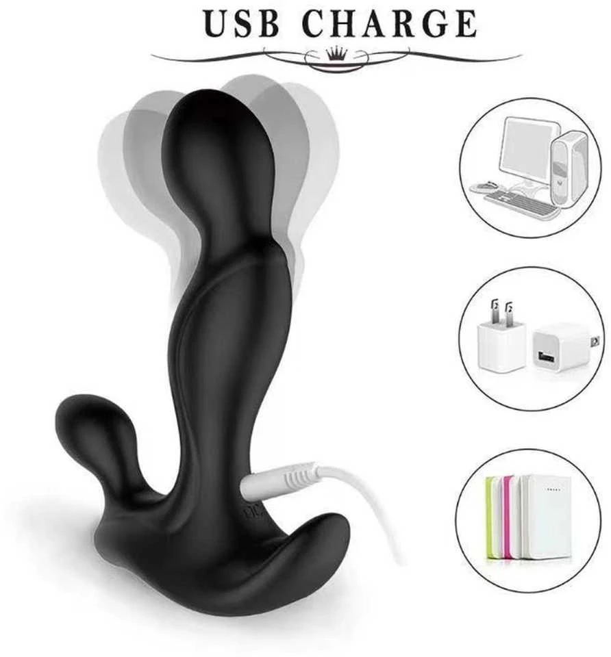 Power Escorts Prostate Twister Įkraunamas Prostatos Stimuliatorius Juodas