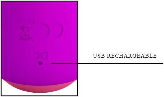 Pretty Love Įkraunamas vibratorius su masažuokliu 17cm 12 USB režimų