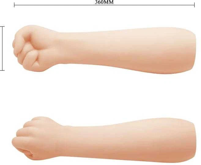Pretty Love Dildo, skirtas kumščiuotis, ranka, kumščiu, natūralus, 36 cm