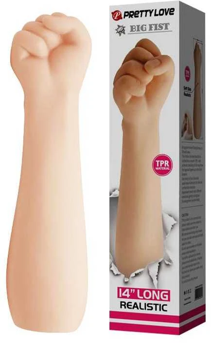 Pretty Love Dildo, skirtas kumščiuotis, ranka, kumščiu, natūralus, 36 cm