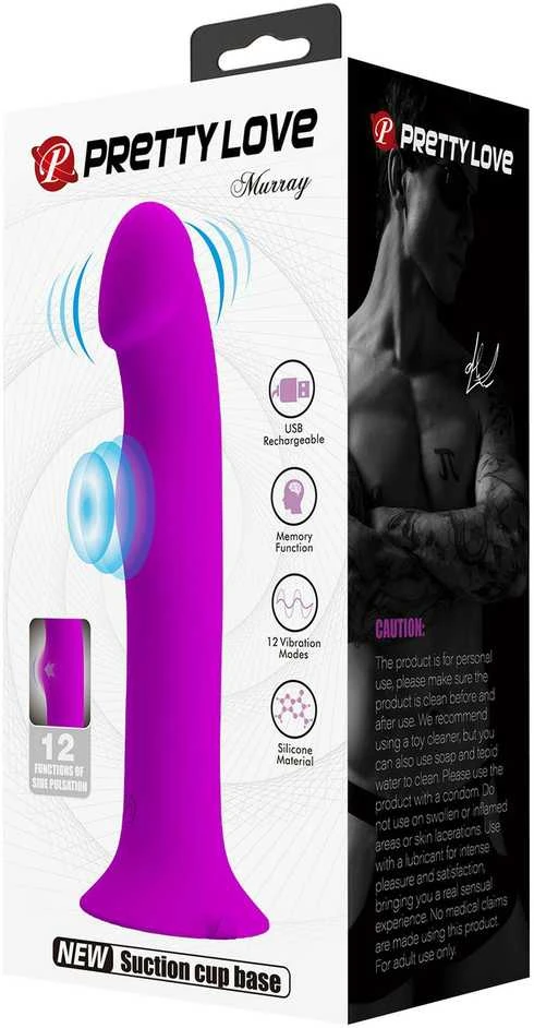 LYBAILE Pretty Love Murray dildo su vibracija Rožinė