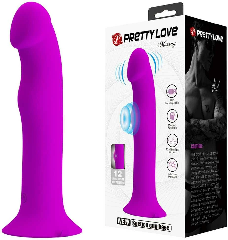 LYBAILE Pretty Love Murray dildo su vibracija Rožinė