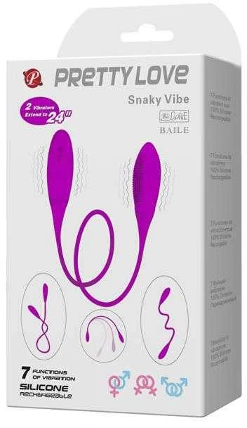 Baile Pretty Love ilgas lankstus stimuliatorius 2 antgaliai 60cm 7 režimai