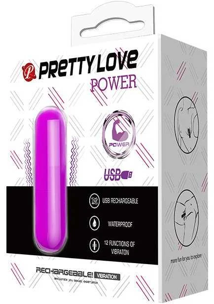 Pretty Love Discreet mini masažuoklis, mažas vibratorius, 12 režimų, 6 cm