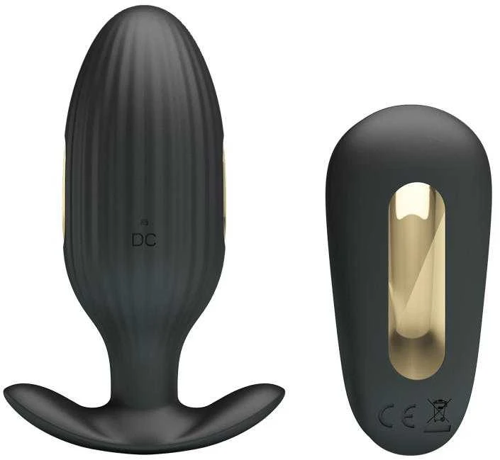 Pretty Love Bottom Pretty Love Electrostimulation kištukas vibruojantis analinis kištukas 9cm