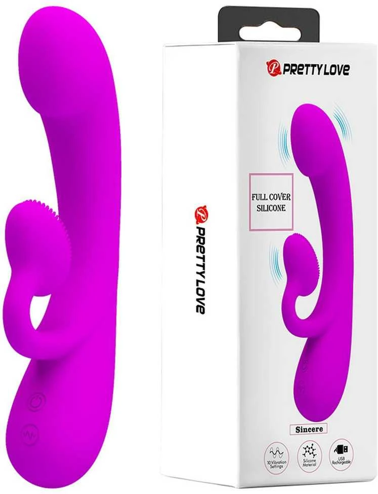 PRETTY LOVE - VISĄ APDAILĄ DENGIANTIS SILIKONINIS, 10 vibracijos funkcijų