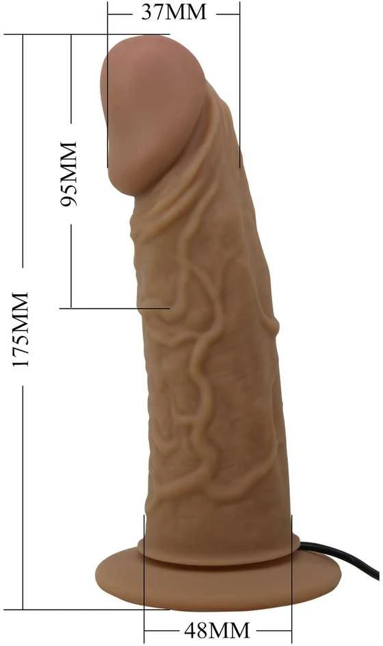 PRETTY LOVE – DIRŽŲ TRIUKŠČIAI – 6,8 colio „Dildo“ vibracija „Draven Strap-On“