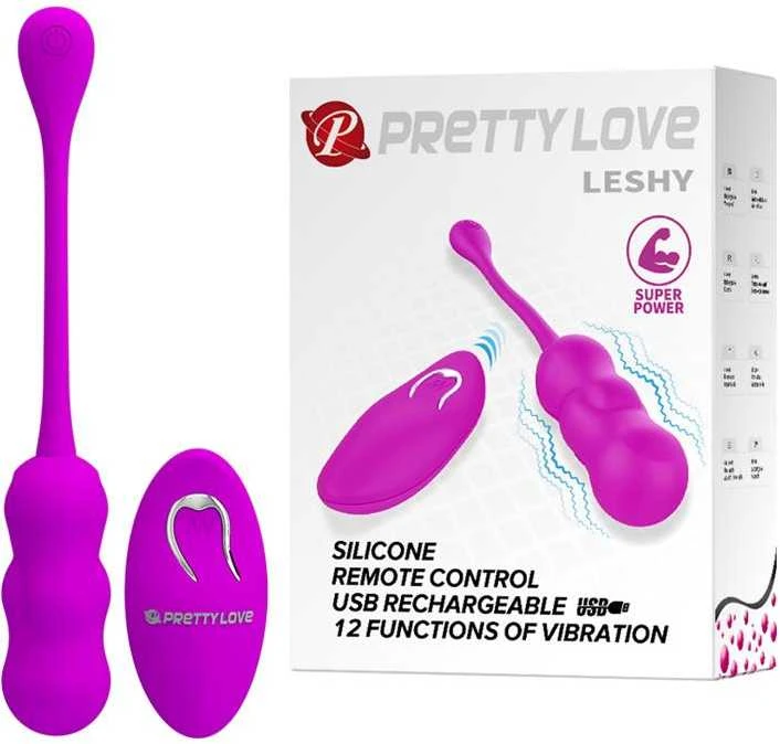 Pretty Love Vibruojantis kiaušinis, stimuliuojantis makštį, nuotolinio valdymo pultas, 12 režimų