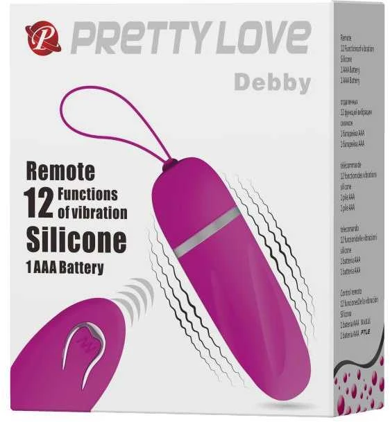 „Pretty Love“ vibruojantis kiaušinio formos vaginalinis masažuoklis su nuotolinio valdymo pultu, 12 režimų