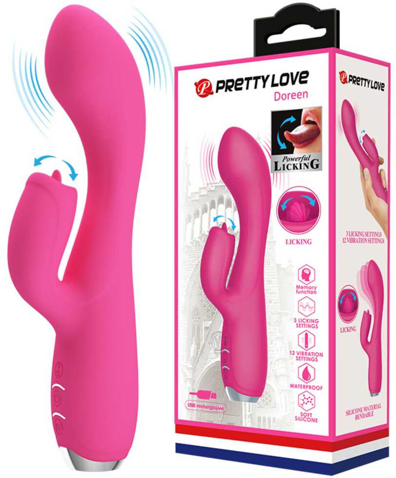 PRETTY LOVE - GLORIA Rožinė, 12 vibracijos funkcijų 3 pulsinių bangų nustatymai Atminties funkcija