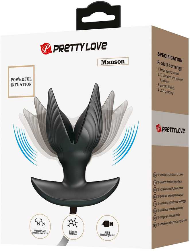 Pretty Love Bottom PRETTY LOVE – pripučiamas ir įkraunamas ANALINIS KIŠTUKAS