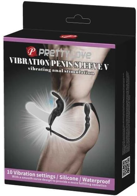 Pretty Love Plug Vibruojantis varpos žiedas analinis kištukas