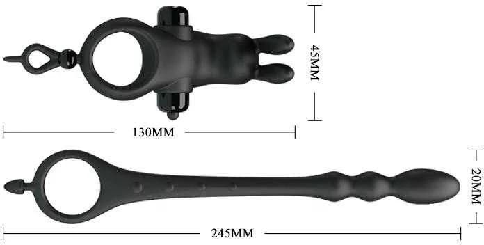 Pretty Love Plug Vibruojantis varpos žiedas analinis kištukas