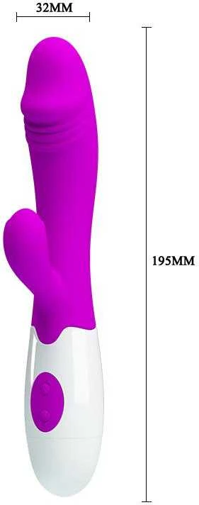 Pretty Love Flirtation Pretty Love Bunny vibratorius su sex masažuoklis 19cm 30 režimų