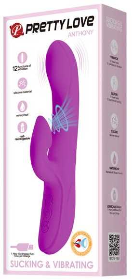 Pretty Love Masažuoklis Clitoris Sucking Vibrator 12 Modes 19cm