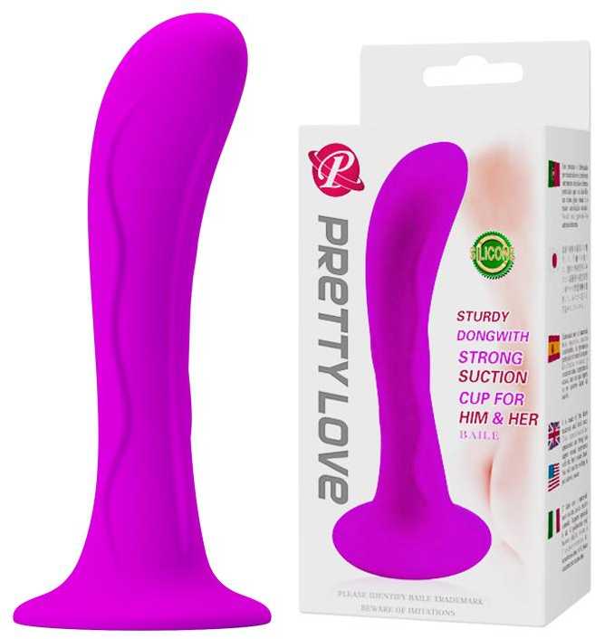 Pretty Love Silikoninis analinis kištukas su siurbtuku, unisex kamščiu
