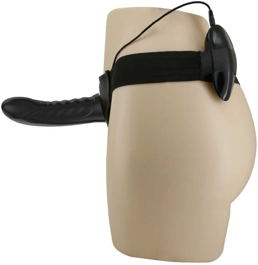 Pretty Love Trumpikės strap-on su wibrującym penisem spalva juoda