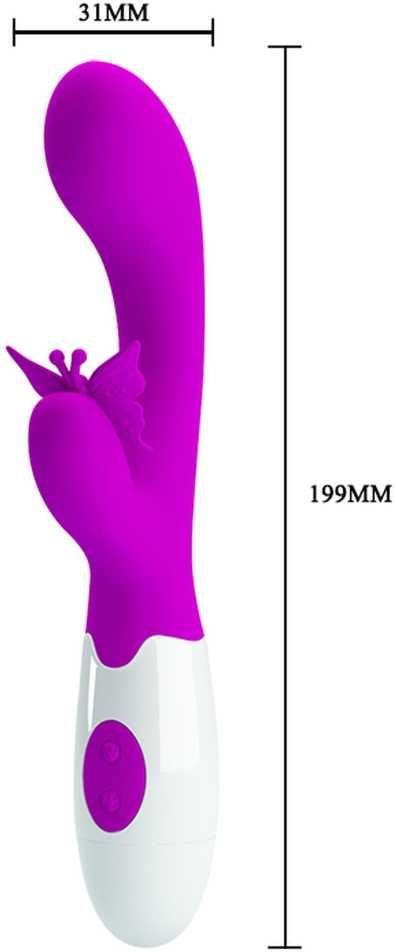 LYBAILE Pretty Love Butterfly Kiss Vibrator Rožinė