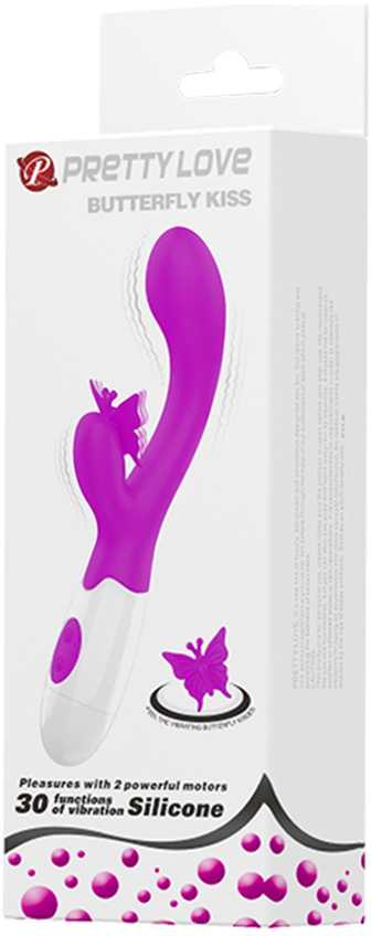 LYBAILE Pretty Love Butterfly Kiss Vibrator Rožinė