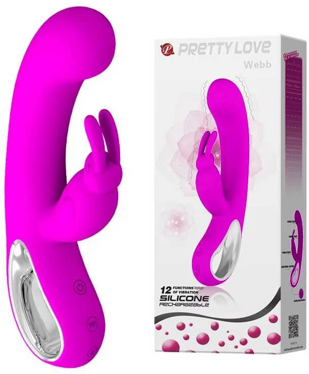 „Pretty Love“ vibratorius klitorio g taškui, 12 režimų, 21 cm