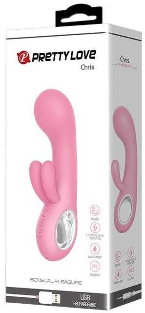 Vibratorius „Pretty Love“, skirtas g taškui ir klitoriui, USB, 7 režimai, 15 cm