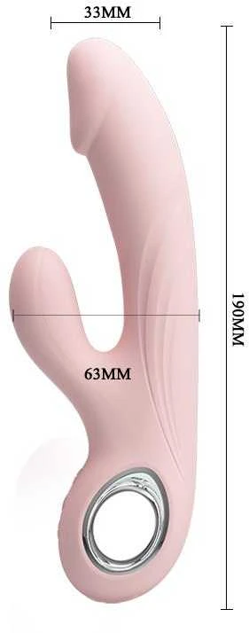 Pretty Love Rabbit klitorio vibratorius, g taškas, 7 režimai, 19 cm