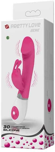 LYBAILE Pretty Love Gene-Silicone Vibrator, 30 fun. vibr. Rožinė