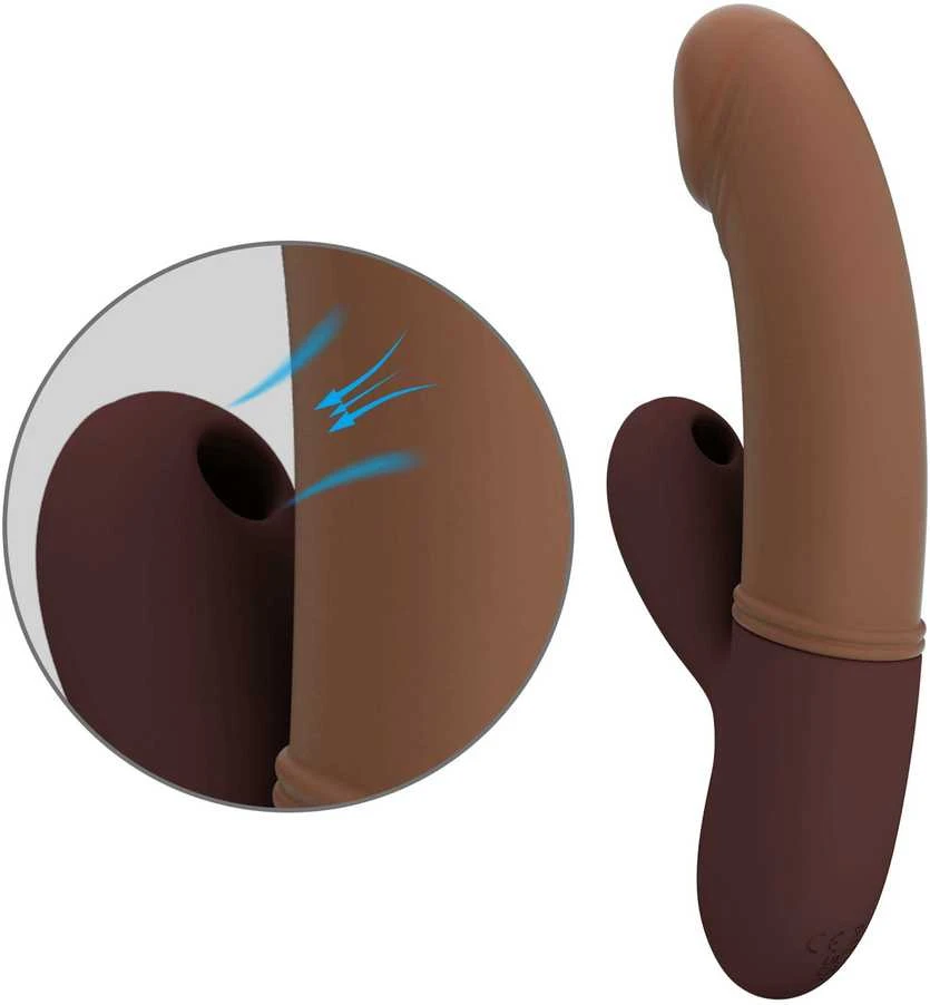 Pretty Love Flirtation „Pretty Love Air Rabbit“ vibratorius su klitorio masažuokliu, G taško stimuliatoriumi ir USB