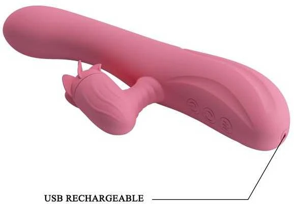 Triušio rotacinis klitorio masažuoklis Pretty Love Vibrator