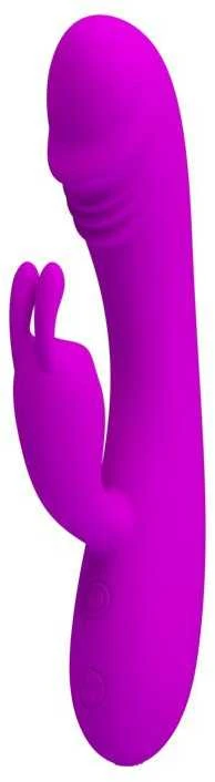 „Pretty Love“ triušio vibratorius klitorio stimuliatoriui, 30 režimų, 17 cm