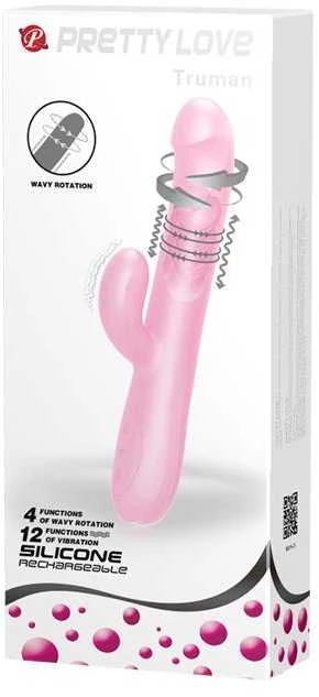 Pretty Love Vibratorius, rotacinis, klitorio masažuoklis, 12 režimų, 23 cm