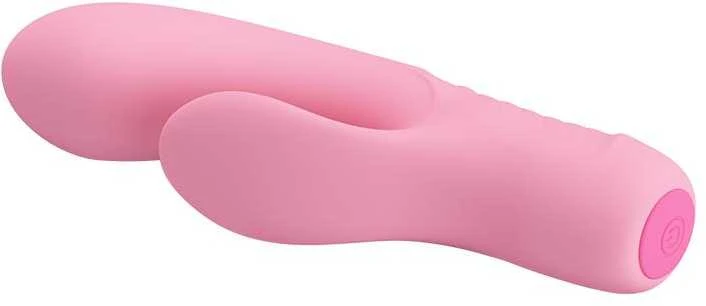 Vibratorius Pretty Love su klitorio masažuokliu ir 15 cm išsikišimais