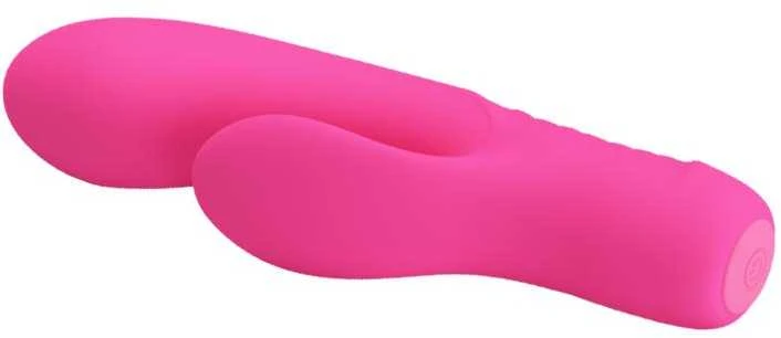 Vibratorius Pretty Love su klitorio masažuokliu ir 15 cm išsikišimais