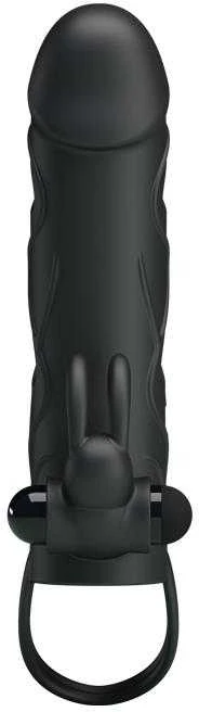 Pretty Love Male LYBAILE Pretty Love 5,5 Inch Vibrating Penis Sleeve Juodas