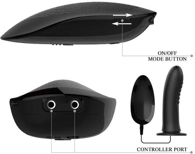 LYBAILE Pretty Love Myron 7,2 colių vibro dirželis ant Flesh